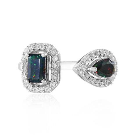 Zilveren ring met een Mezezo opaal (Adela Silber)