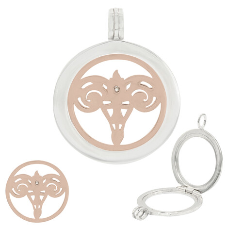 Ciondolo in argento con Topazio Bianco (Ariete)