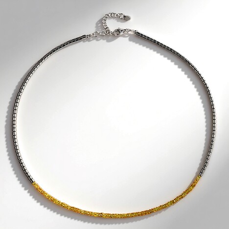 Collana in argento con Ematite Argentata