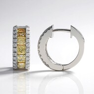 Boucles d'oreilles en or et Diamant SI2 jaune (CIRARI)