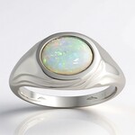 Anello in argento con Opale Australiano