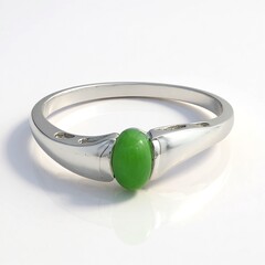 Anello in argento con Crisoprasio Imperiale