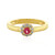 Anello in argento con Spinello Rosa