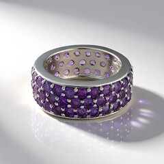 Anello in argento con Ametista Uruguay (de Melo Essence)