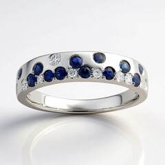 Anello in oro con Zaffiro Ceylon Blu (CIRARI)