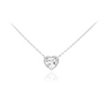 Collana in argento con Topazio Bianco