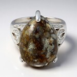 Anello in argento con Quarzo Dinosauro