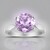 Bague en argent et Fluorite pourpre