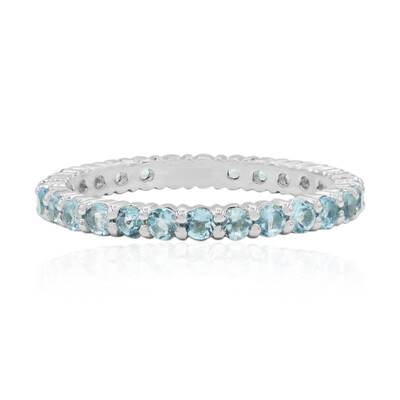 Bague en argent et Topaze bleu Suisse (MONOSONO COLLECTION)