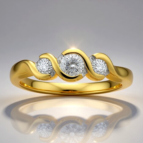 Anello in oro con Diamante IF (D) (Annette)