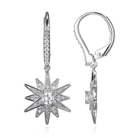 Zirkon-Silberohrringe