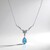 Collana in argento con Topazio Blu Svizzero