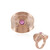 Madagascar Pink Sapphire Silver Ring (MONOSONO COLLECTION)