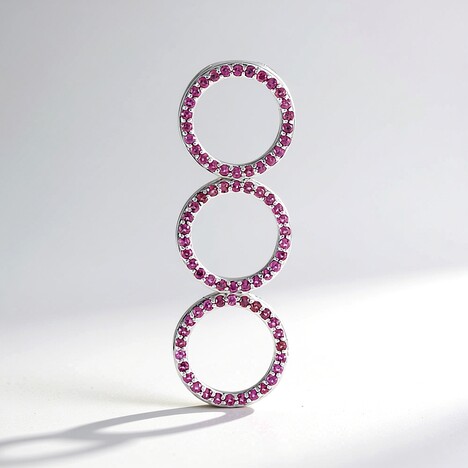 Ciondolo in argento con Rodolite (MONOSONO COLLECTION)