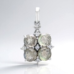 Ciondolo in argento con Spectrolite