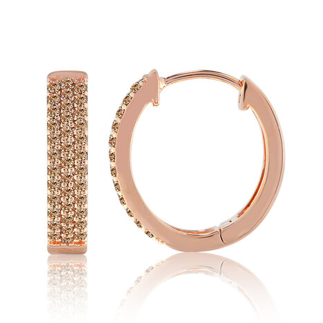 SI1 Argyle-Rose de France-Brillant-Goldohrringe (Annette)