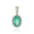 9K Colombian Emerald Gold Pendant