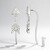 Boucles d'oreilles en argent et Topaze blanche (M de Luca)
