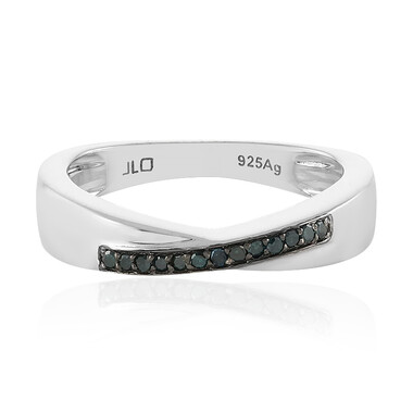 Anello in argento con Diamante Blu