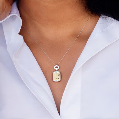 Colgante en plata con Ágata brillante