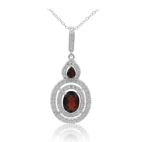 Granat-Silberhalskette
