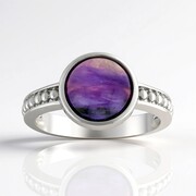 Charoite Silver Ring