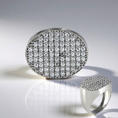 Anello in ottone con Zircone (Juwelo Style)
