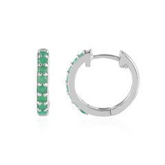 Zilveren oorbellen met Socoto smaragden