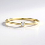 Anello in oro con Diamante I3 (H) (de Melo Gold)
