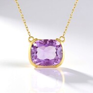 Lavendel-Amethyst-Silbercollier (de Melo)