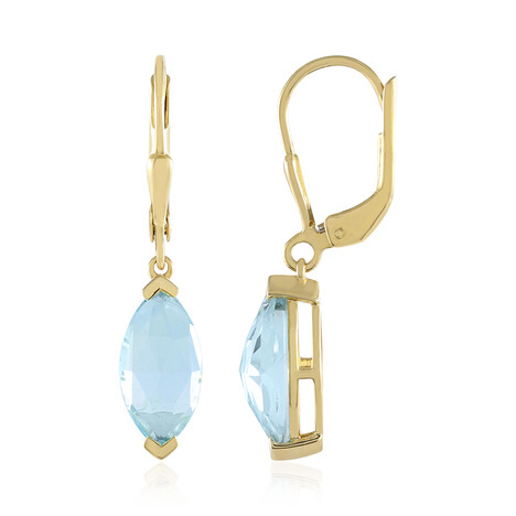 Himmelblauer Topas-Silberohrringe (KM by Juwelo)