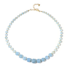 Brasilianischer Aquamarin-Silberhalskette
