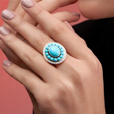 Sleeping Beauty Turquoise Silver Ring (Faszination Türkis)