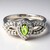 Anello placcato in platino con Tormalina Cuprian