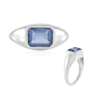 Anello in argento con Fluorite Cangiante