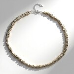 Collier en argent et Hématite argentée