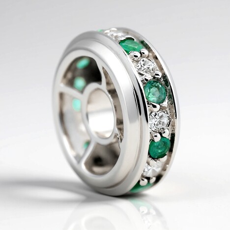 Ciondolo in argento con Smeraldo Socoto (MONOSONO COLLECTION)