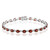 Mosambik-Granat-Silberarmband