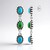 Orecchini in argento con Turchese Kingman Mohave Blu (Jones Lee)