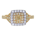 Gelber SI2 Brillant-Goldring (CIRARI)