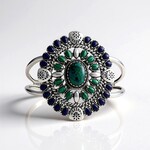 Bracciale in argento con Crisocolla (Desert Chic)