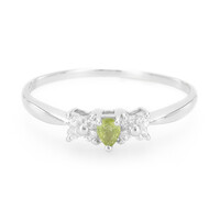 Bague en argent et Tourmaline cuprifère