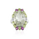 Grüner Amethyst-Silberring