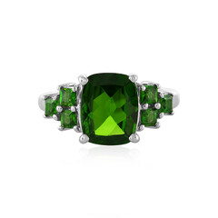 Anello in argento con Diopside Russo