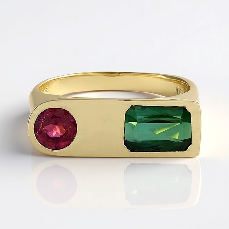 Anello in oro con Indicolite (Adela Gold)
