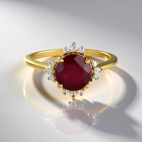 Bague en argent et Rubis de Madagascar