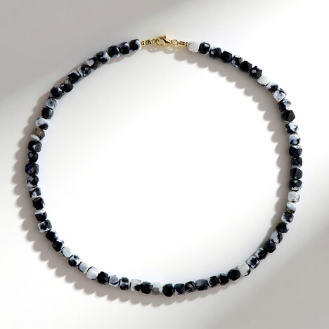 Collana in argento con Diaspro Zebrato