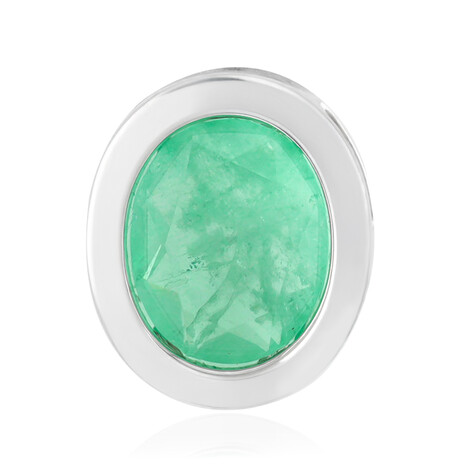 Ciondolo in argento con Quarzo verde pastello (MONOSONO COLLECTION)