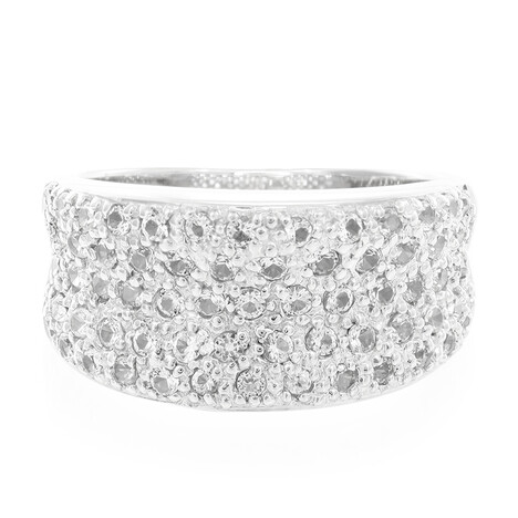 White Topaz Silver Ring