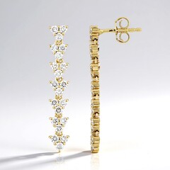 Orecchini in oro con Diamante IF (G) (de Melo Gold)